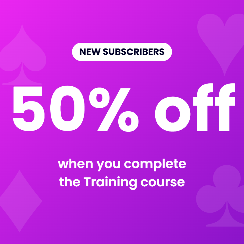 50% off for new subscribers who complete the Training course